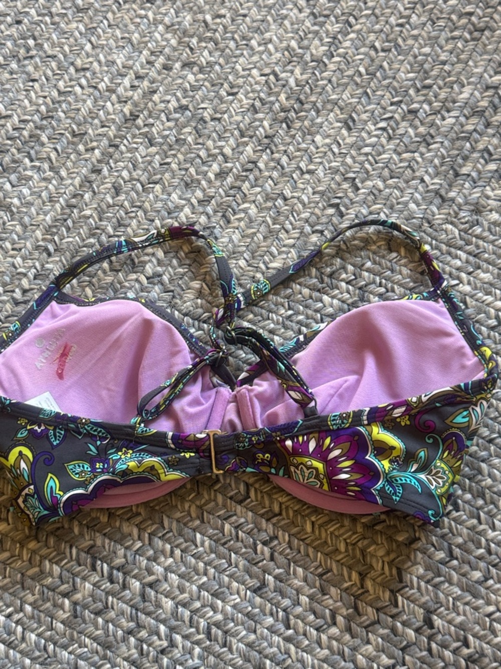 Athleta Floral Paisley Multi-Color Bikini Top - Picture 4 of 8